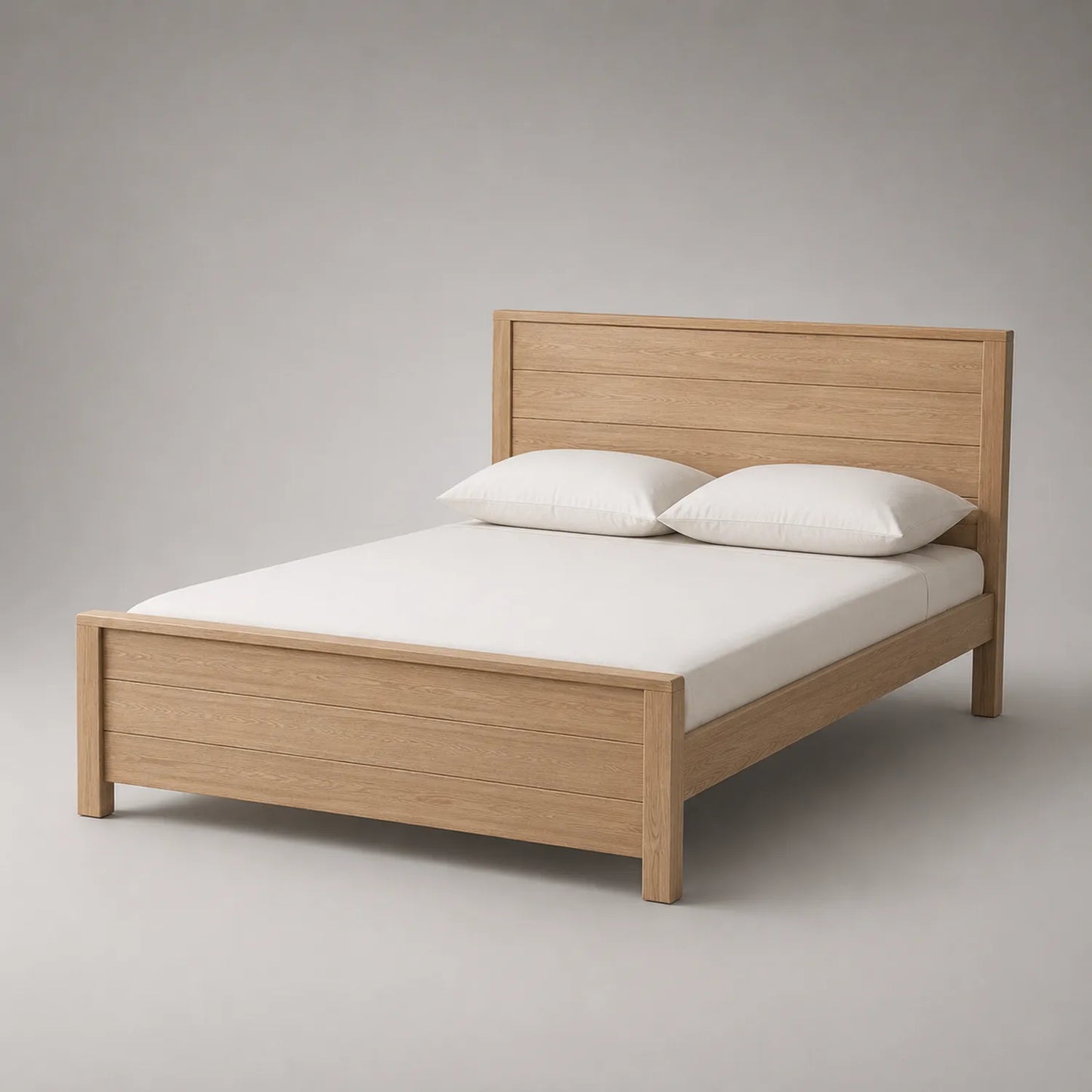 Eichenholz Doppelbett mit Matratze 200x160cm