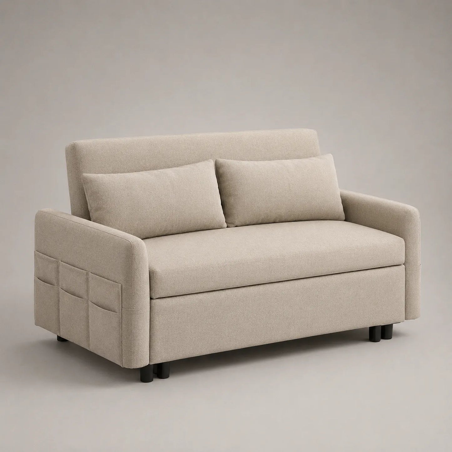 2-Sitzer Sofa aus Stoff Beige 140x85x90 cm