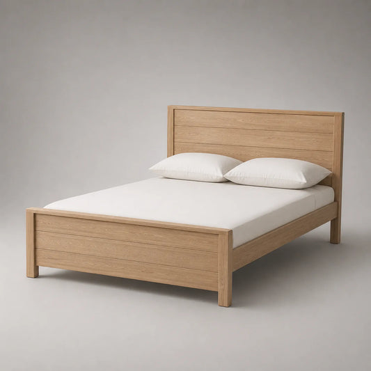 Eichenholz Doppelbett mit Matratze 200x160cm