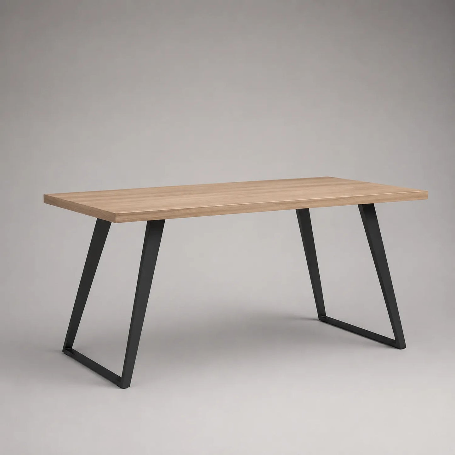 Rechteckiger Esstisch aus Holz mit Metallbeinen 180x90x75 cm
