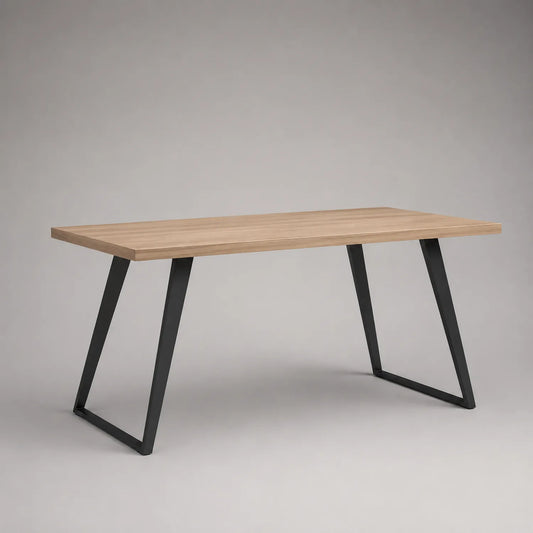 Rechteckiger Esstisch aus Holz mit Metallbeinen 180x90x75 cm