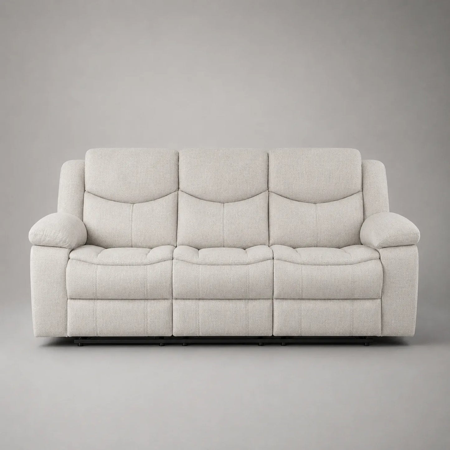 3-Sitzer Sofa Leinen-Polyester Beige