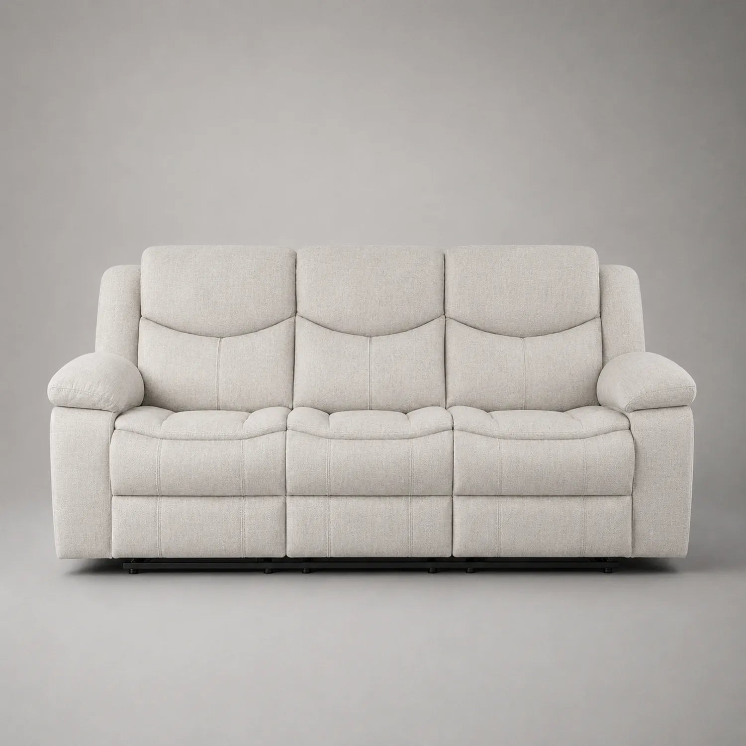 3-Sitzer Sofa Leinen-Polyester Beige
