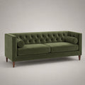 3-Sitzer Sofa Samt Grün 200 cm