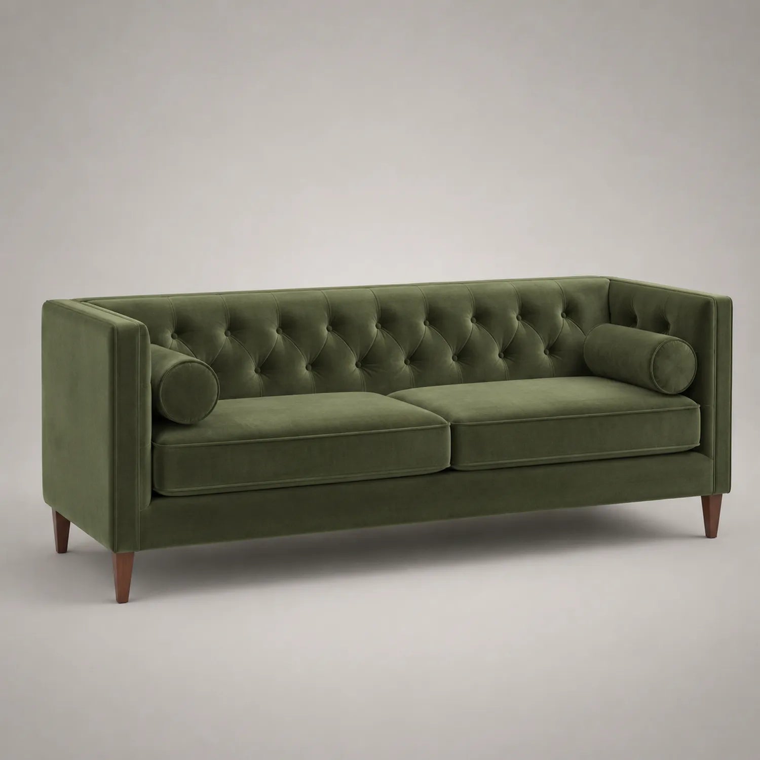3-Sitzer Sofa Samt Grün 200 cm