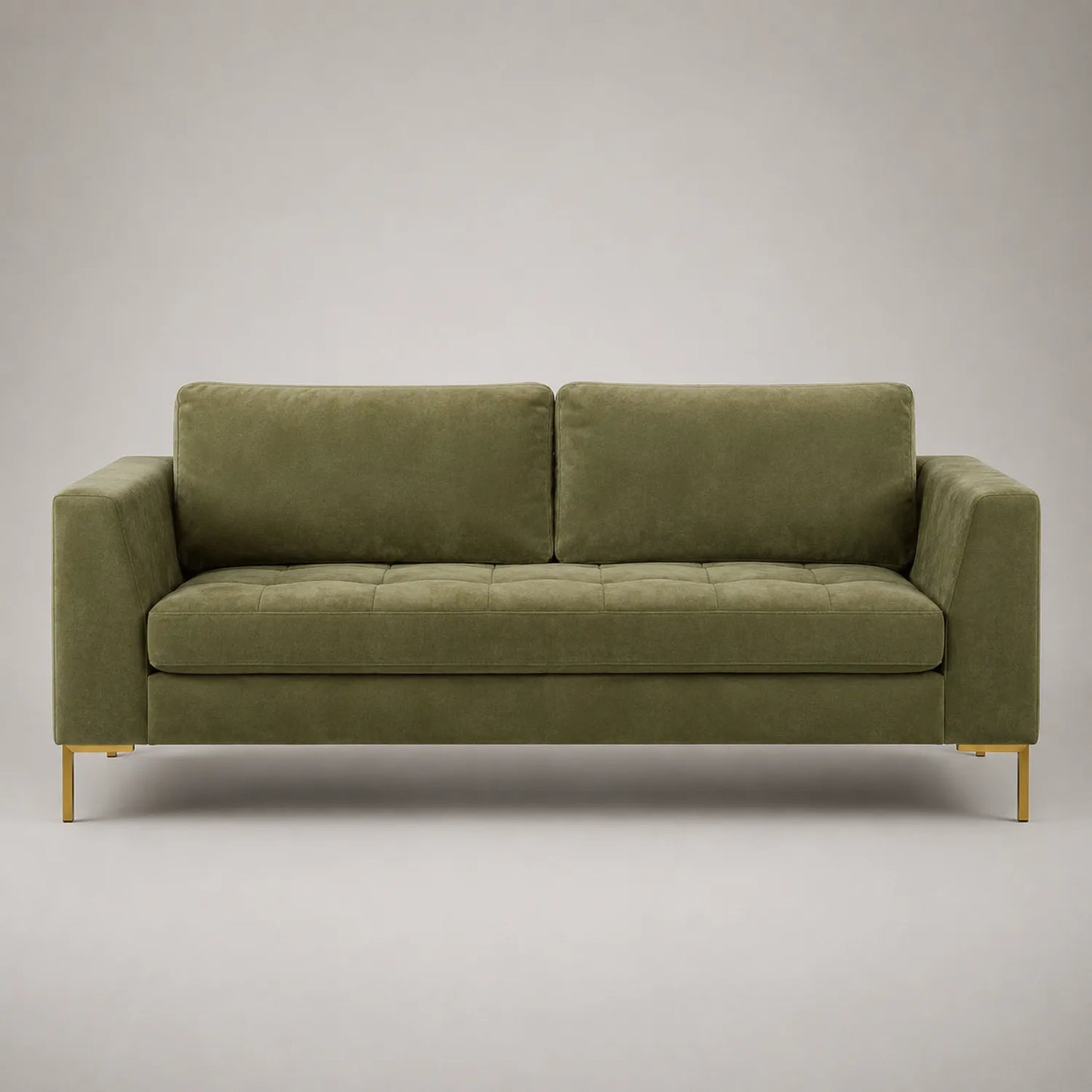 3-Sitzer Sofa Samt Olivgrün 200 cm