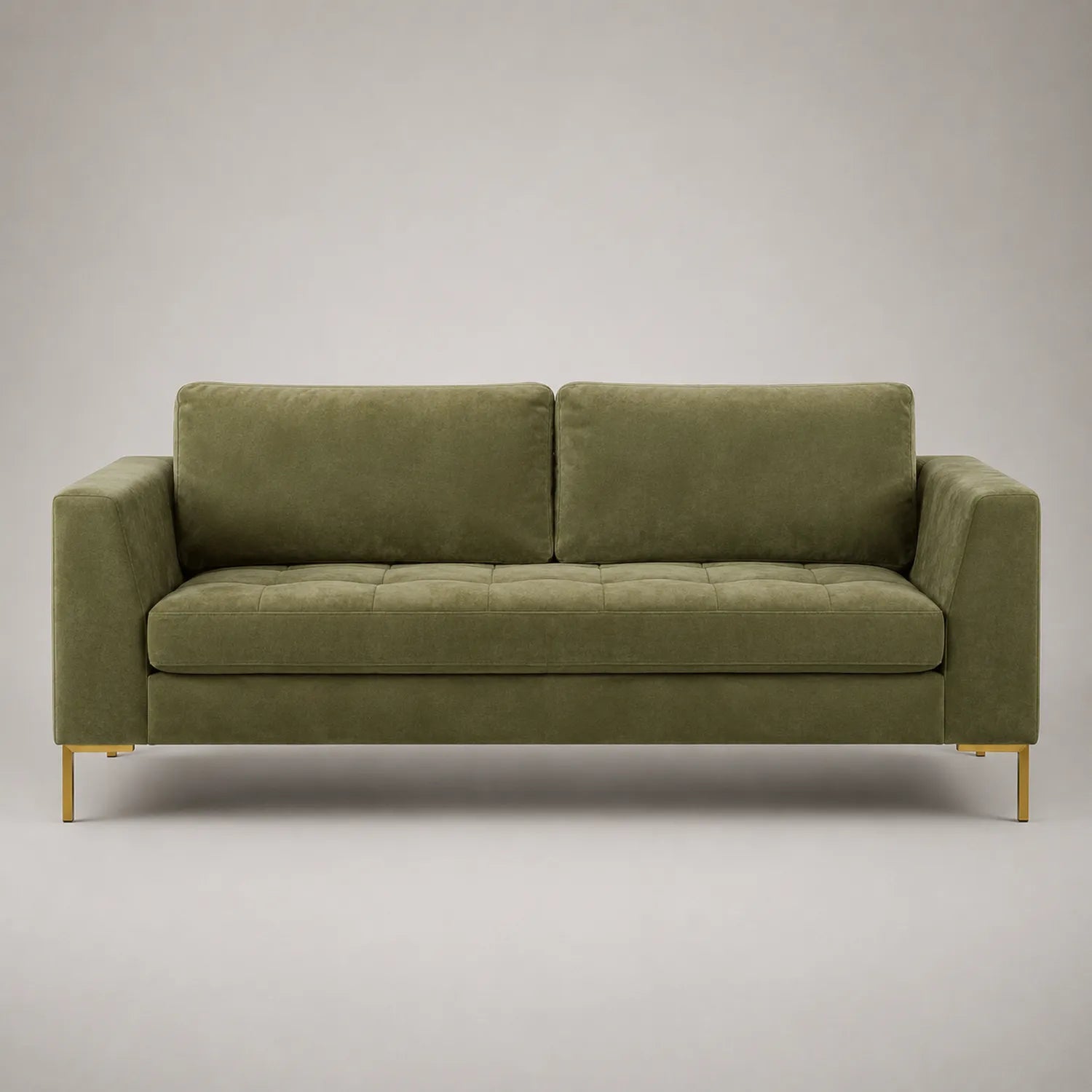 3-Sitzer Sofa Samt Olivgrün 200 cm