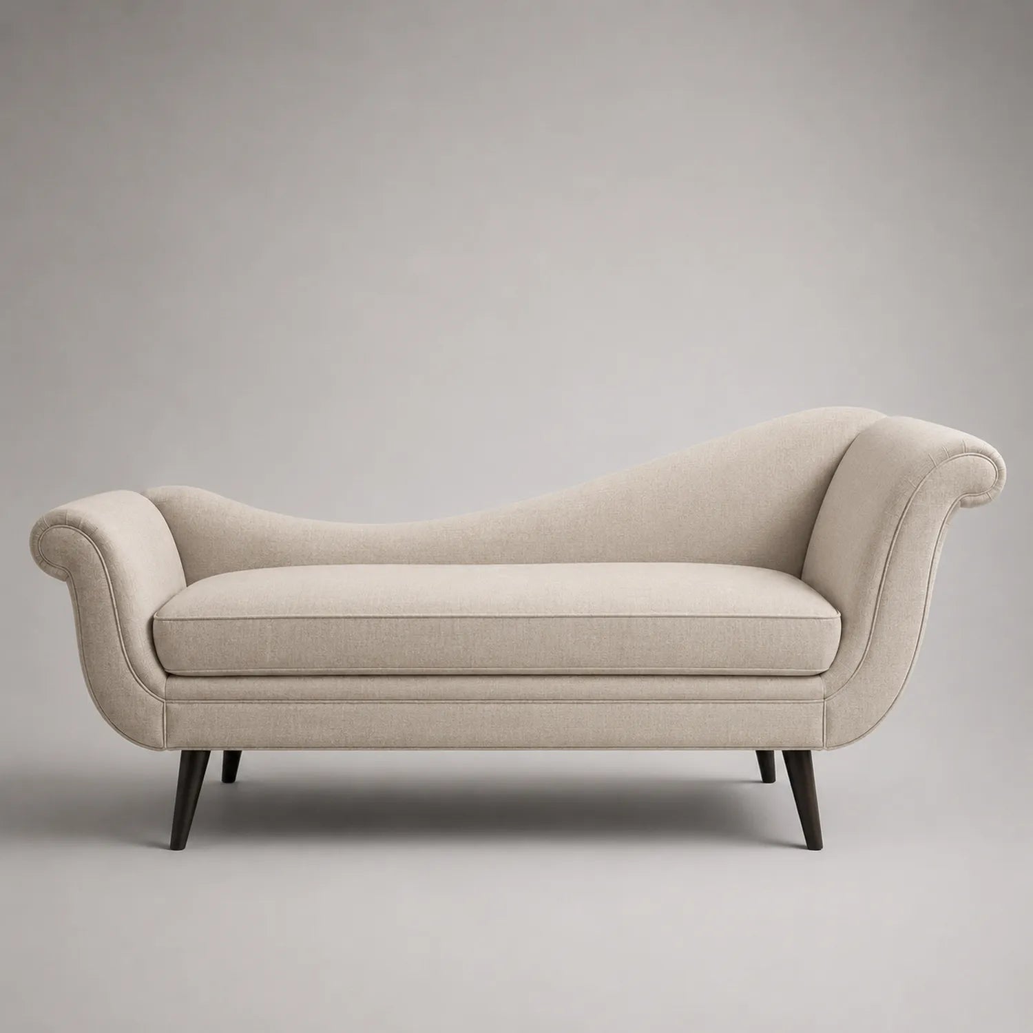 Chaiselongue Stoff Hartholz Beige 200cm